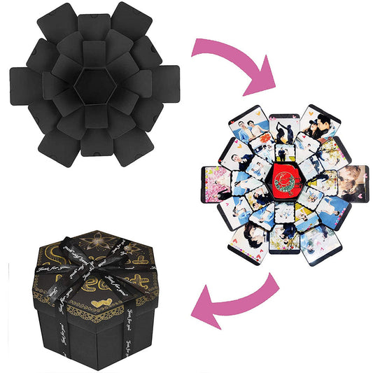 Cutie FOTO exploziva HEXAGONALA (Explosion Box)