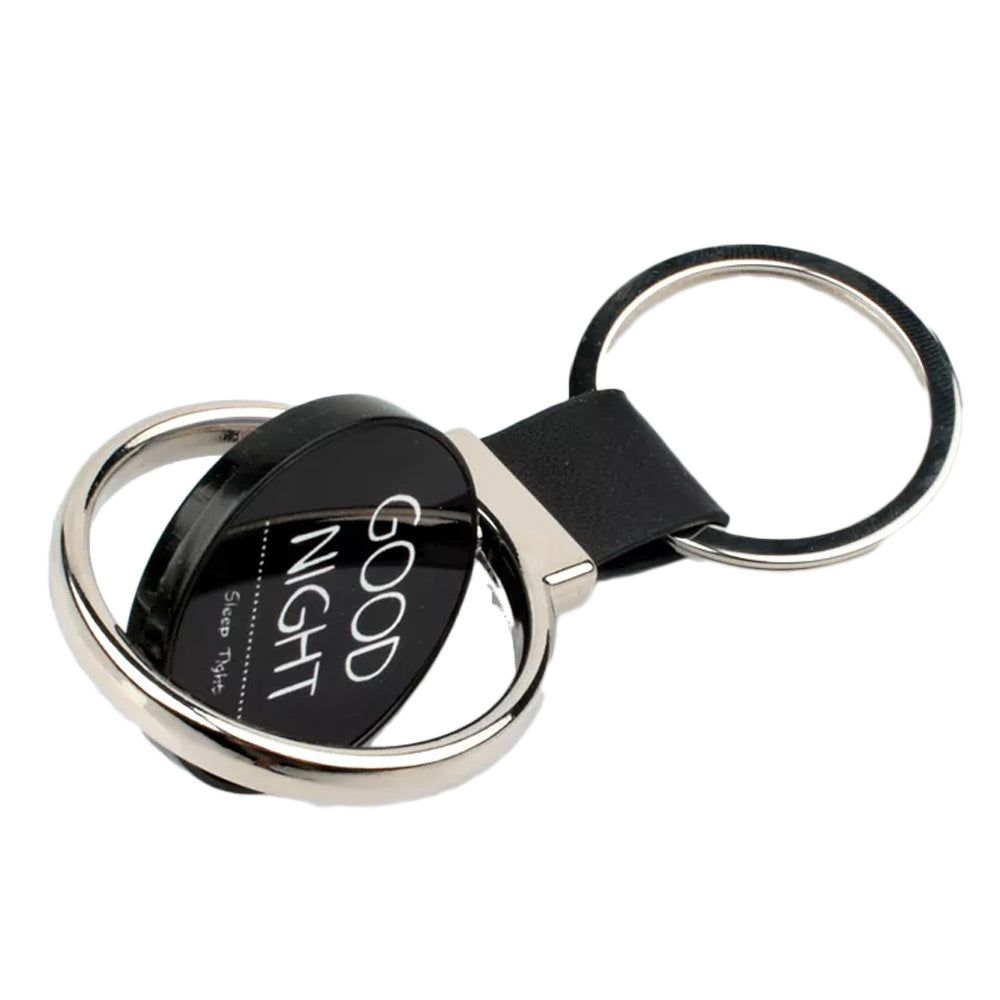 Breloc piele cu pandantiv rotativ