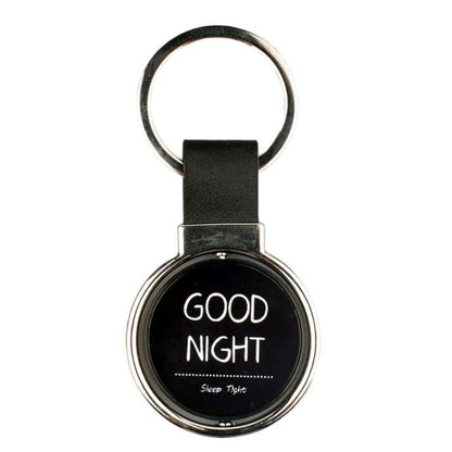 Breloc piele cu pandantiv rotativ