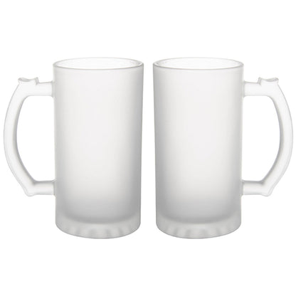 Set 2 halbe personalizate din sticlă sablată