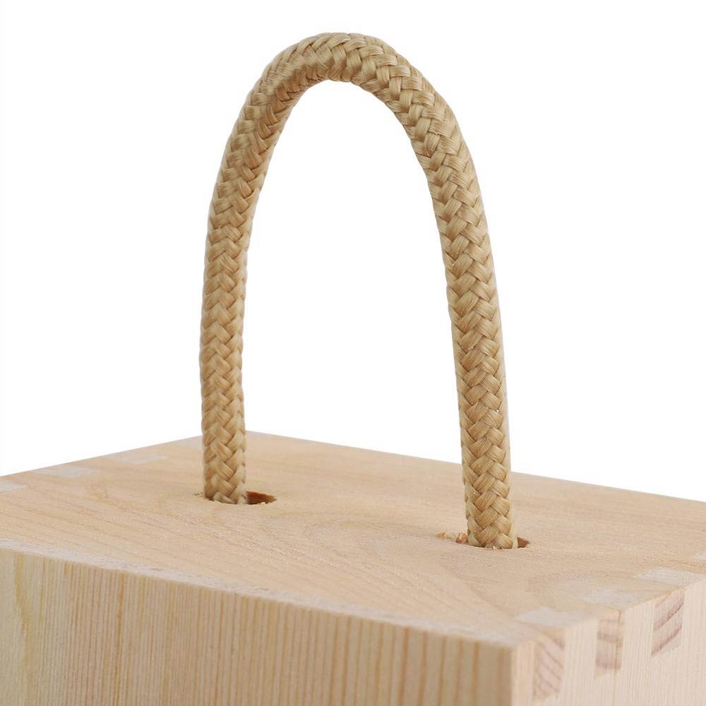 Cutie din lemn cu mâner - pentru sticla de vin