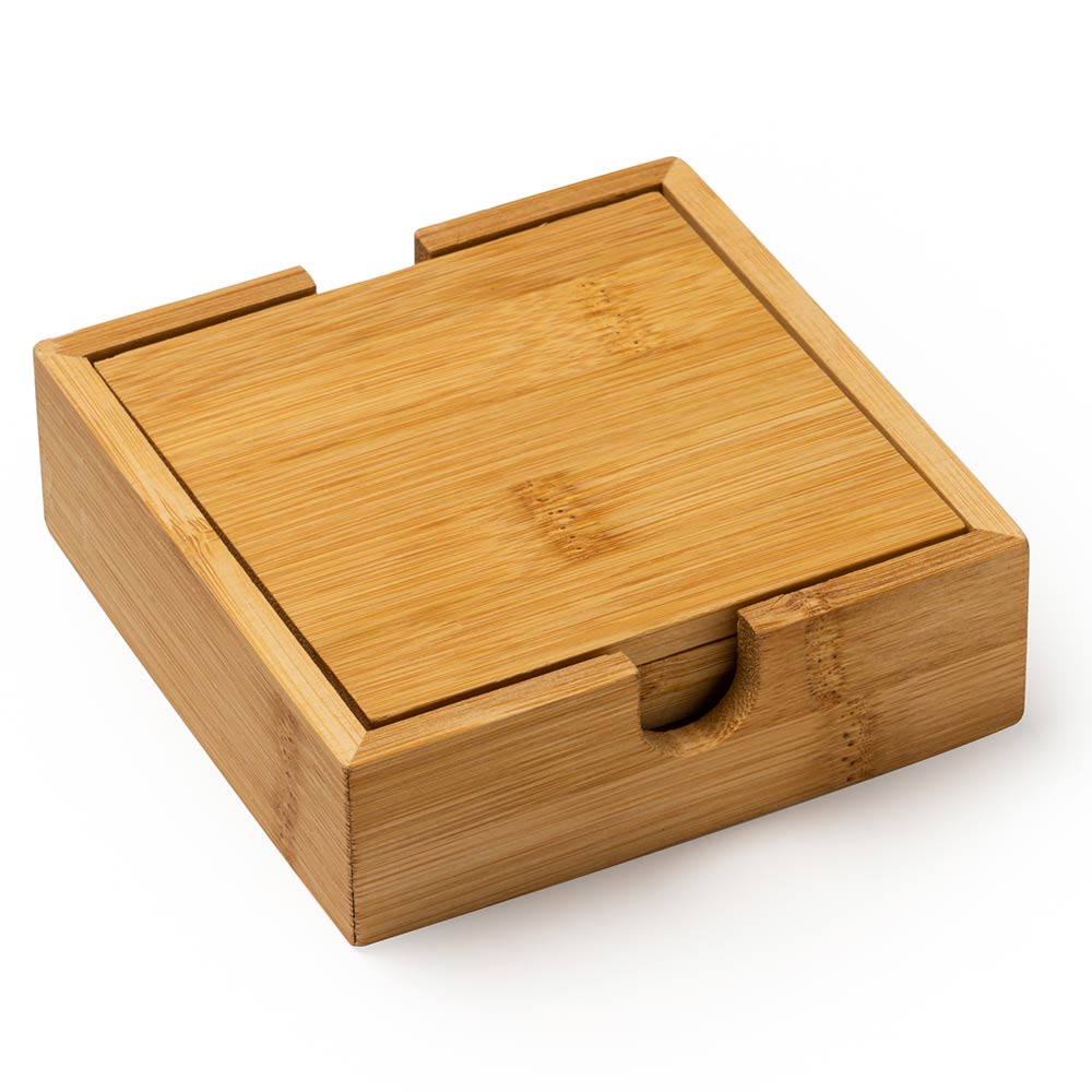 Set de 4 suporți de pahar din bambus