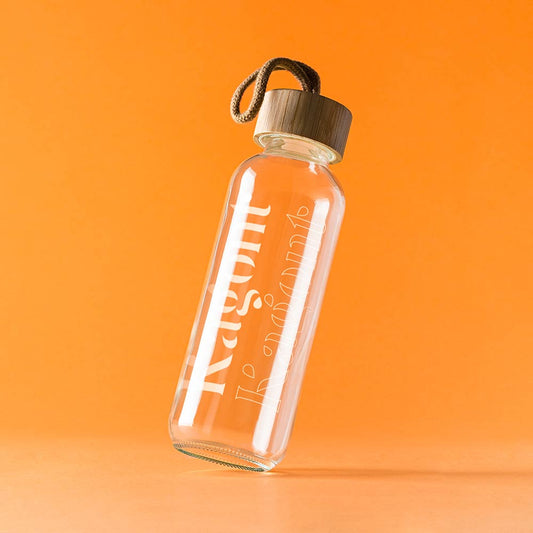 Bidon din sticlă cu capac de lemn TRILBY