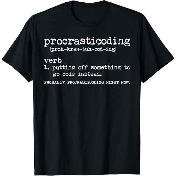 Tricou programator Procrasticoding