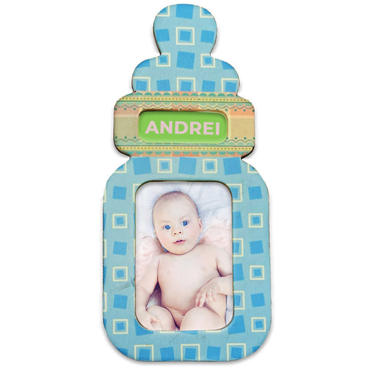 Magnet biberon bleu insertie foto