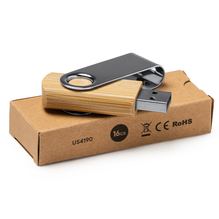 Stick 16GB Lemn cu Carcasă Metal