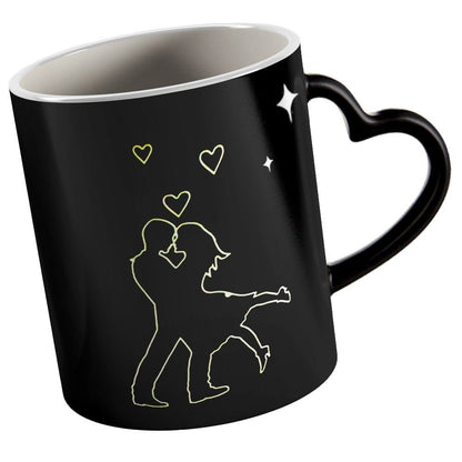 Cană termosensibilă cu model pe exterior LOVE