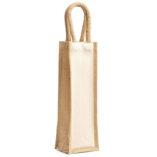 Sacosa din iuta pentru sticla de vin