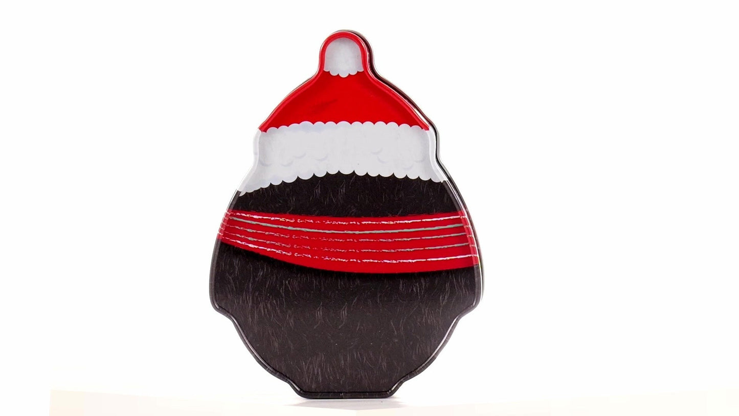 Cutie metalică cu formă de pinguin