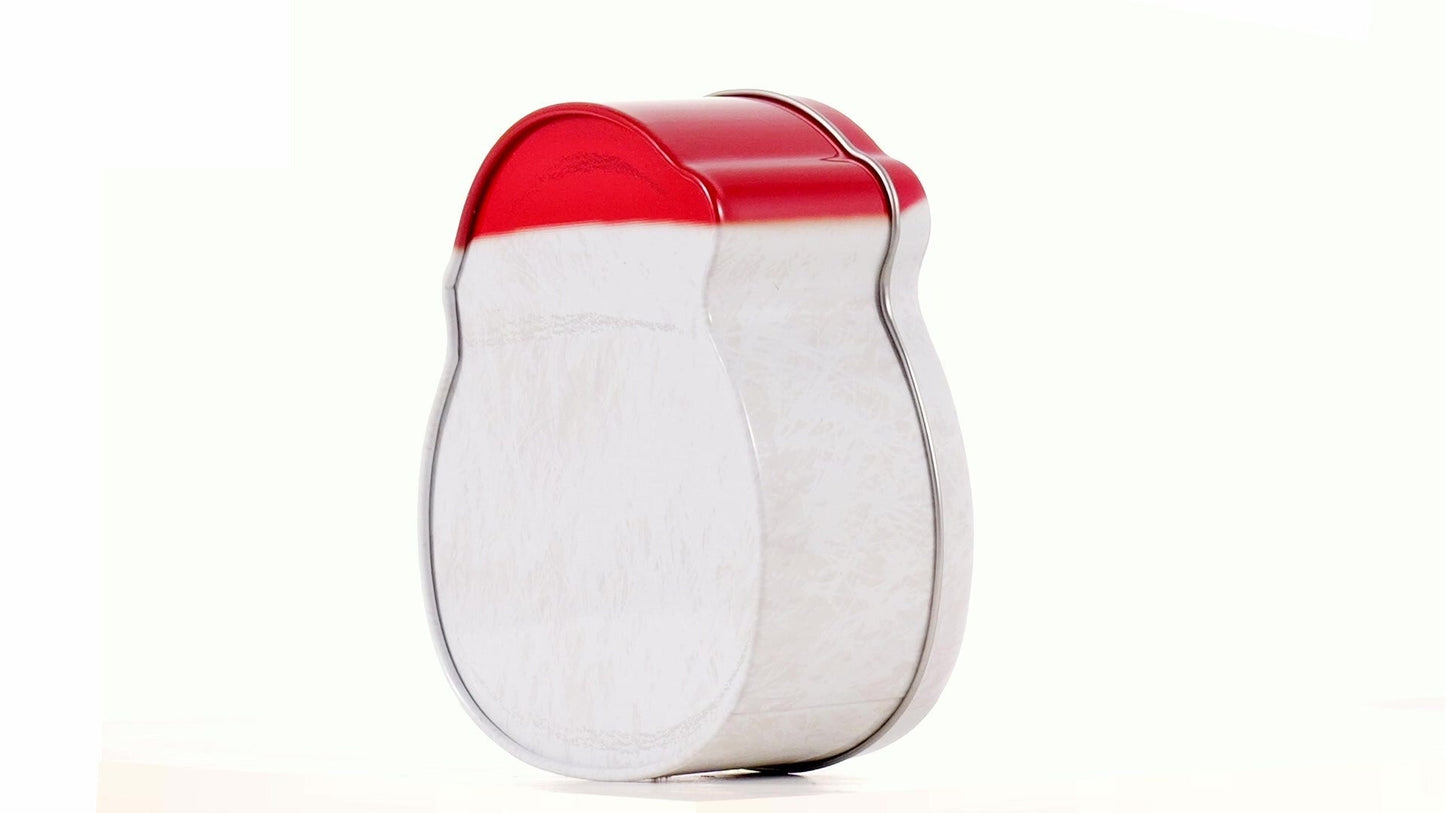 Cutie metalică cu formă de Moș Crăciun