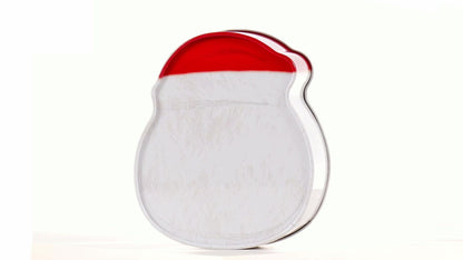 Cutie metalică cu formă de Moș Crăciun