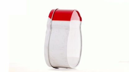 Cutie metalică cu formă de Moș Crăciun