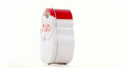 Cutie metalică cu formă de Moș Crăciun