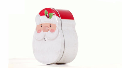 Cutie metalică cu formă de Moș Crăciun