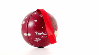 Glob de brad metalic roșu cu model ren Ø7 cm