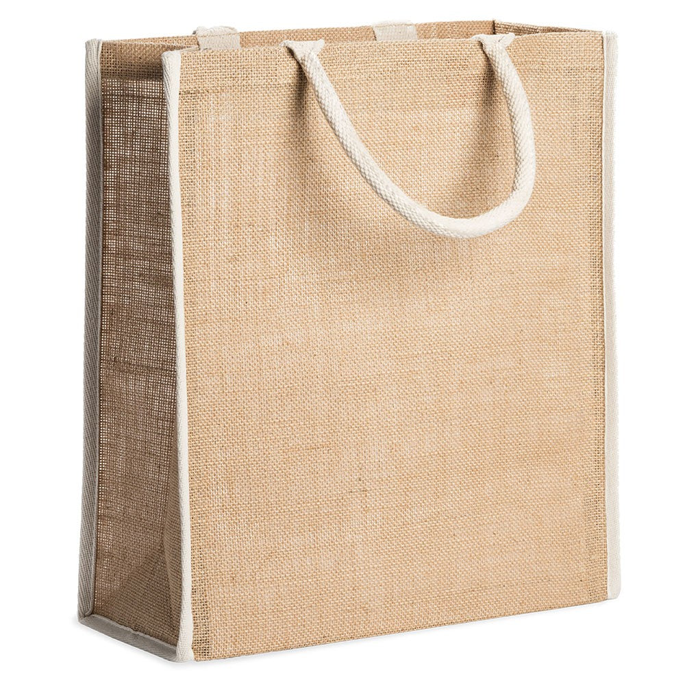 Sacosa iuta cu manere de bumbac 38x42