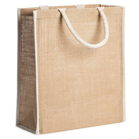 Sacosa iuta cu manere de bumbac 38x42