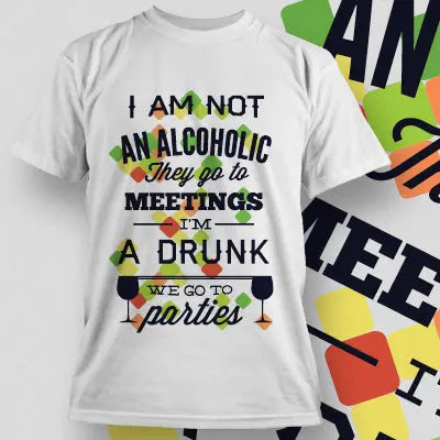 Tricou „I am not an alcoholic”