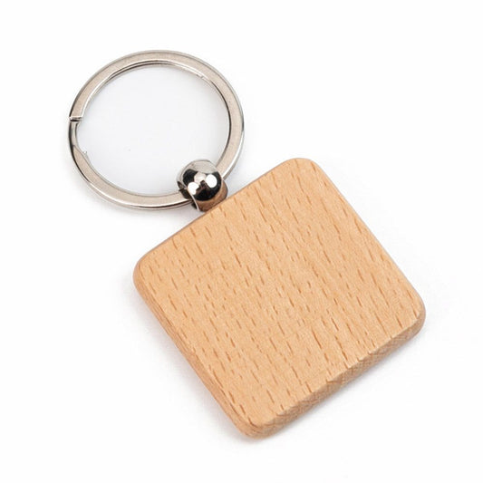 Breloc din lemn pătrat