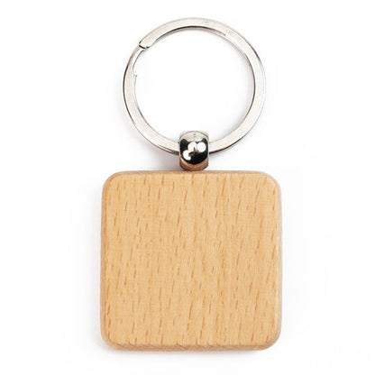 Breloc din lemn pătrat