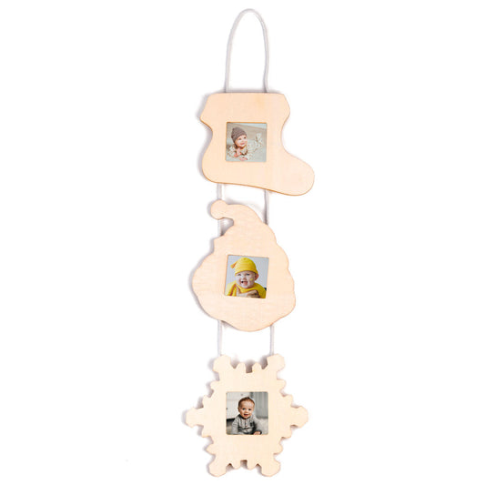 Rama foto lemn ciorap caciula fulg