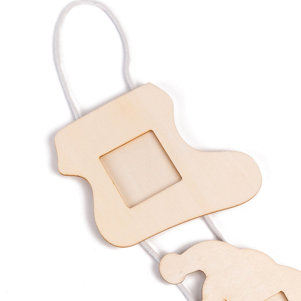 Rama foto lemn ciorap caciula fulg