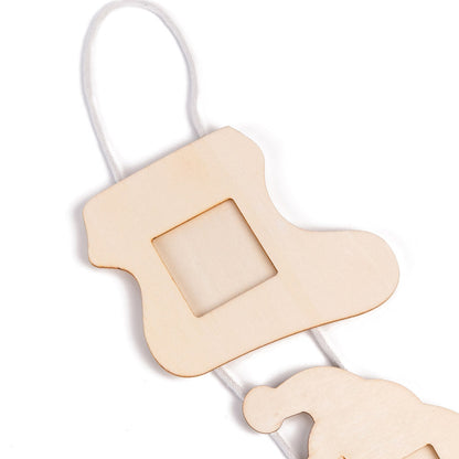 Rama foto lemn ciorap caciula fulg