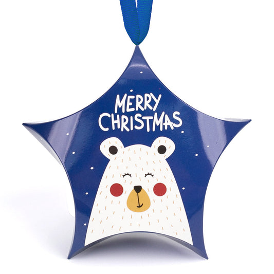 Ornament de brad din carton CRĂCIUN2 - set 10 buc