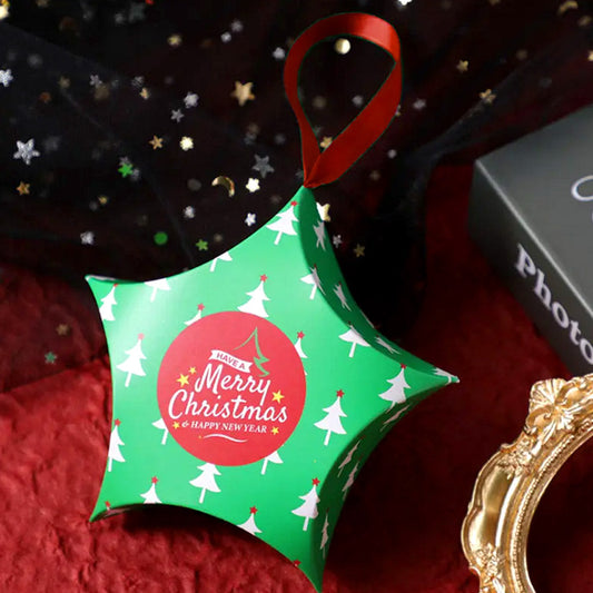 Ornament de brad din carton CRĂCIUN3 - set 10 buc