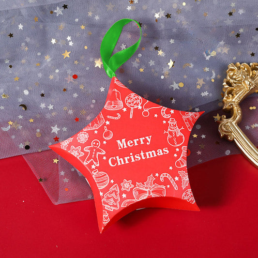 Ornament de brad din carton CRĂCIUN7 - set 10 buc