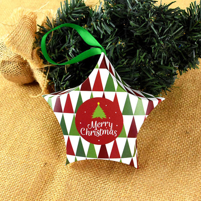 Ornament de brad din carton CRĂCIUN8 - set 10 buc