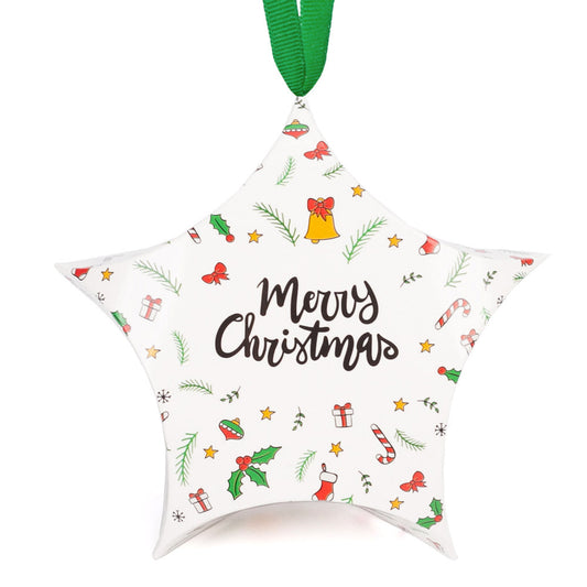 Ornament de brad din carton CRĂCIUN9 - set 10 buc