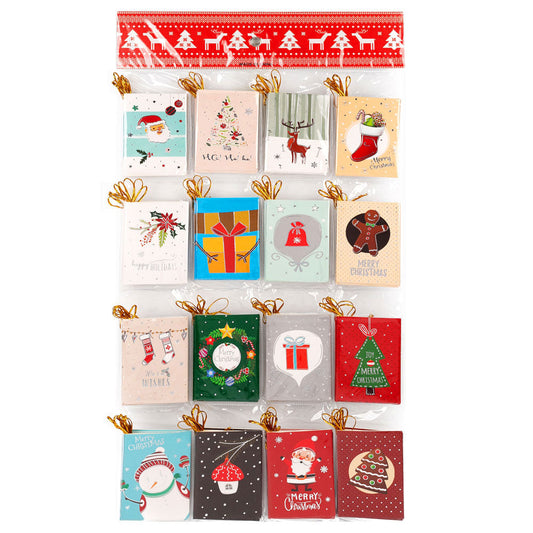 Mini felicitări 9x6 modele CRĂCIUN1 - set 128 buc