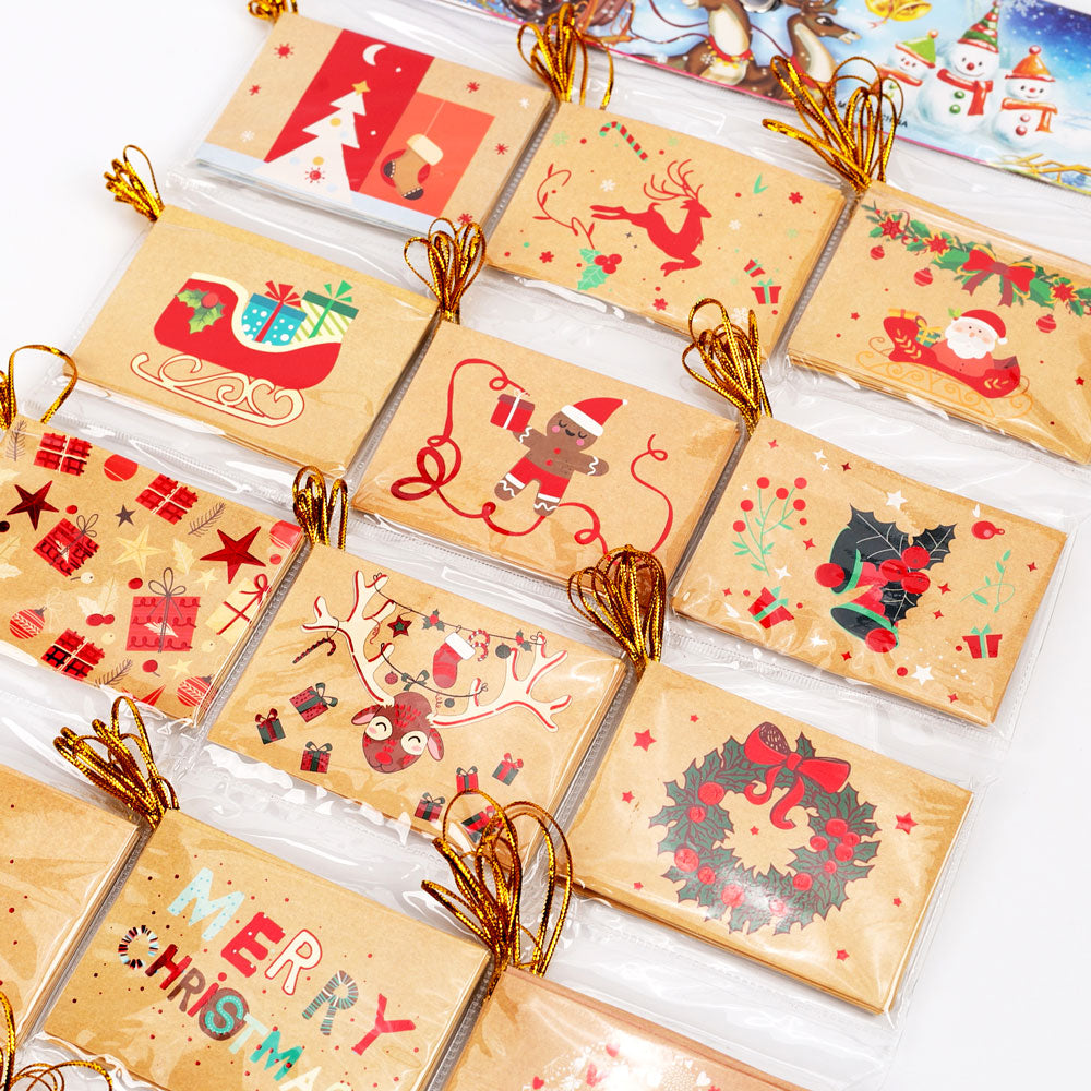 Mini felicitări 6x9 modele CRĂCIUN2 - set 120 buc