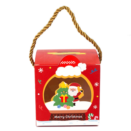 Cutie căni 3D Craciun cu mâner de sfoară