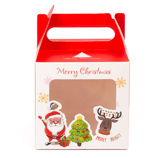 Cutie căni 3D Crăciun roșu+alb