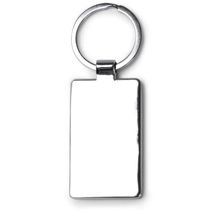 Breloc gravabil dreptunghi 5x3 lemn+metal