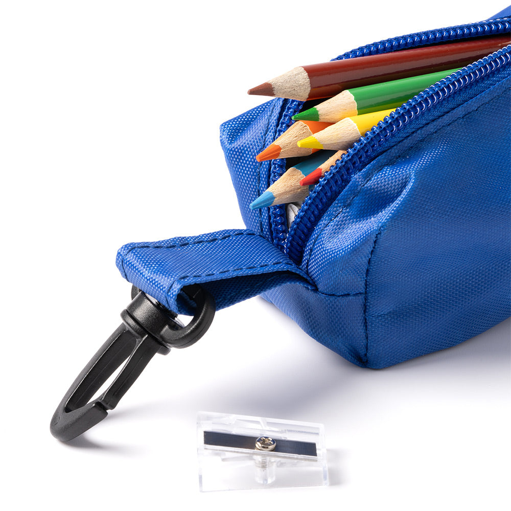 Mini penar textil + creioane colorate