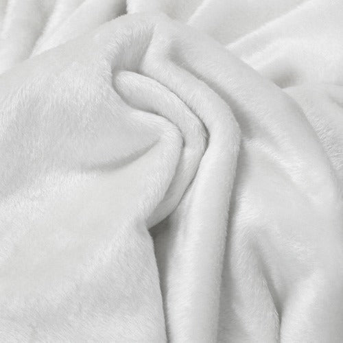 Pătură pufoasă albă, personalizabilă