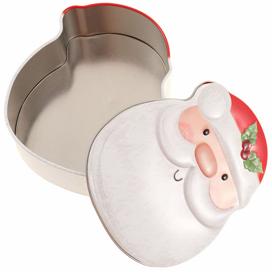 Cutie metalică cu formă de Moș Crăciun