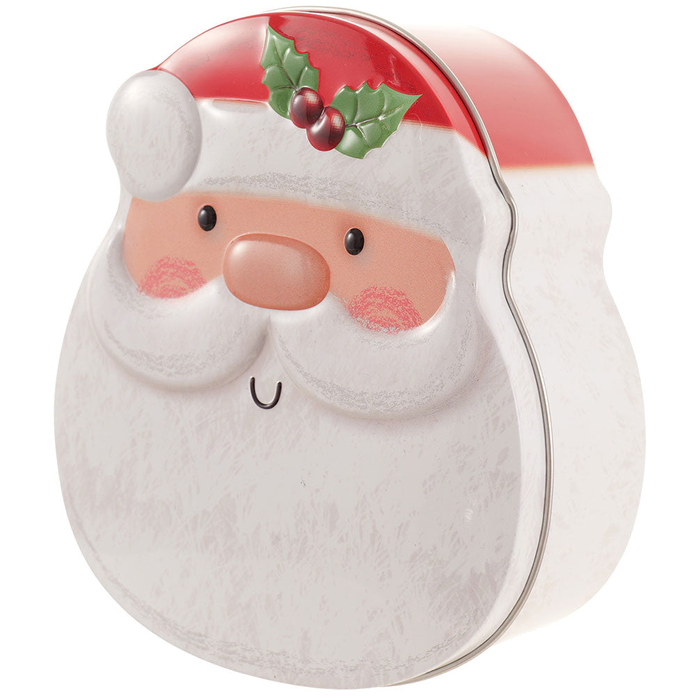 Cutie metalică cu formă de Moș Crăciun