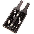 Set 5 accesorii vin în cutie în formă de sticlă