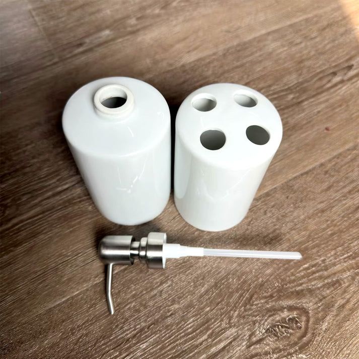 Set de baie personalizat dozator săpun + suport periuțe