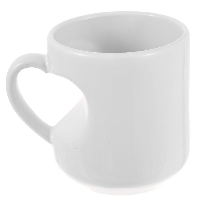 Cană albă mâner LOVE + cutie individuală