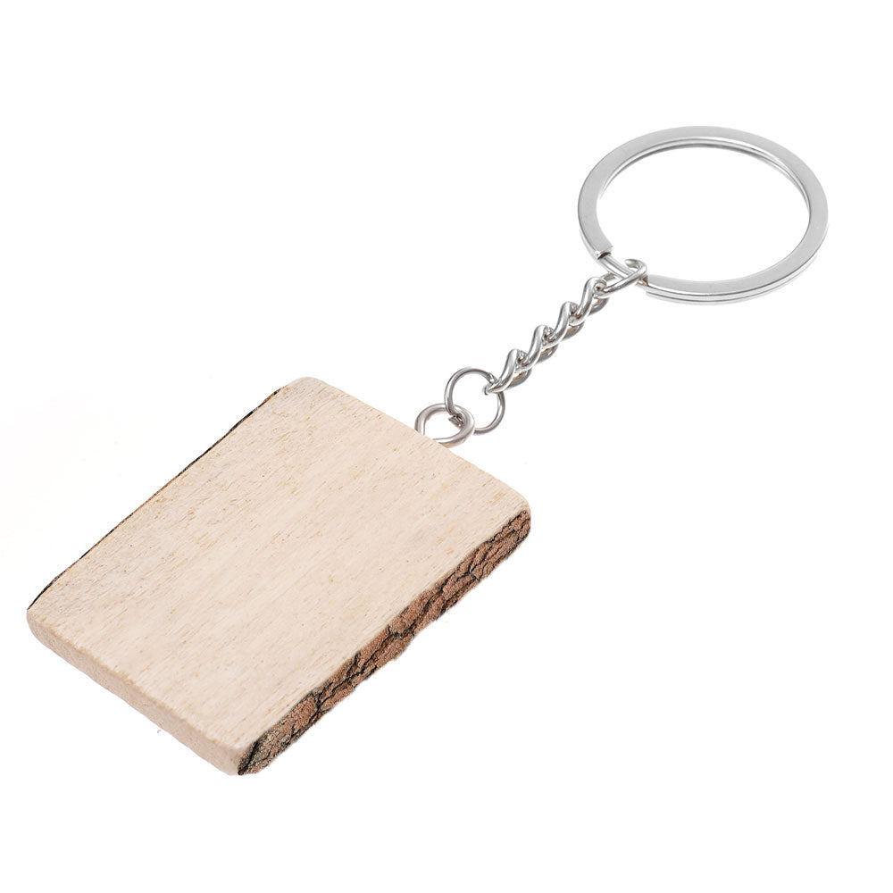 Breloc din bucată de lemn brută