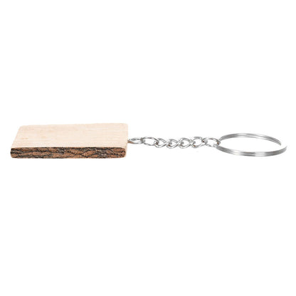 Breloc din bucată de lemn brută
