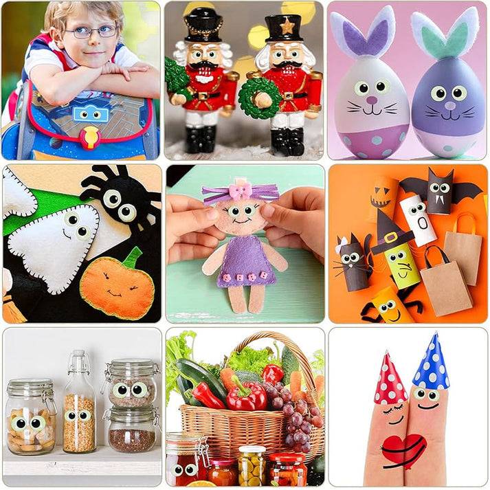 Pachet stickere Googly Eyes - set 69 buc