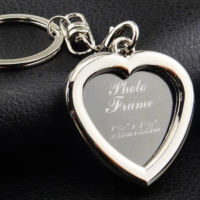 Breloc metalic foto inimă