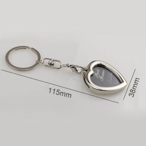 Breloc metalic foto inimă