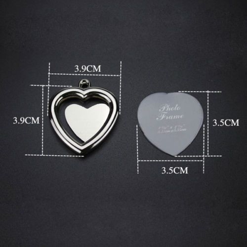 Breloc metalic foto inimă